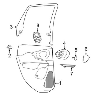 Jeep OE - Rear Door - Interior Trim