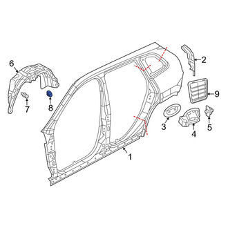 Jeep OE - Quarter Panel Splash Shield Nut
