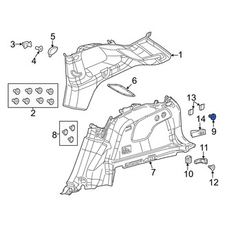 Jeep OE - Lower Quarter Panel Trim Panel Clip