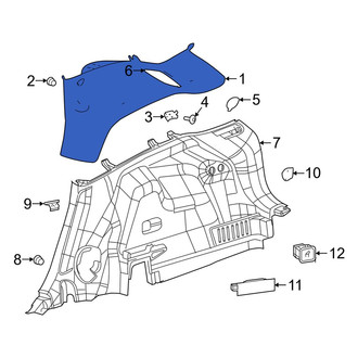 Jeep OE - Rear Left Upper Interior Quarter Panel Trim Panel