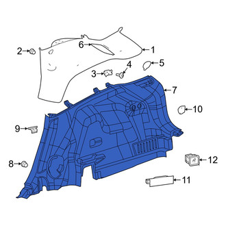 Jeep OE - Rear Left Lower Interior Quarter Panel Trim Panel