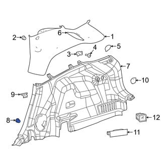 Jeep OE - Lower Quarter Panel Trim Panel Clip