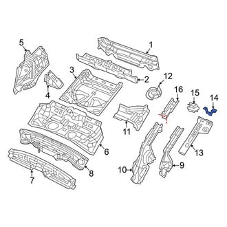 Jeep OE - Rear Right Floor Pan Bracket