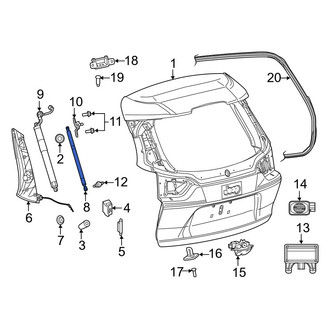 Jeep OE - Left Liftgate Lift Support
