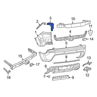Jeep OE - Rear Right Bumper Corner Cover Bracket
