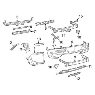 Jeep OE - Rear Bumper - Bumper & Components (Bumper Cover & Components), (Trailhawk)