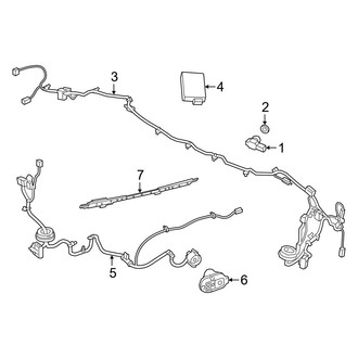 Jeep OE - Rear Bumper - Electrical Components (With Tow Hook), (Altitude / High Altitude / Latitude / Latitude Plus / Trailhawk / Trailhawk Elite / Upland)