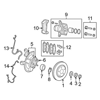Jeep OE - Front Suspension - Brake Components (Latitude / Limited / Sport)