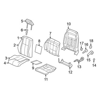 Jeep OE - Seats & Tracks - Front Seat Components (Driver Side)