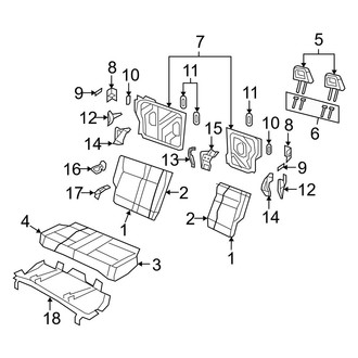 Jeep OE - Seats & Tracks - Rear Seat Components