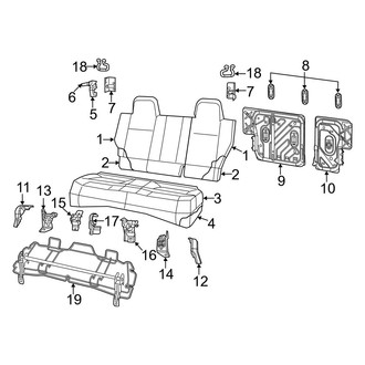 Jeep OE - Seats & Tracks - Rear Seat Components
