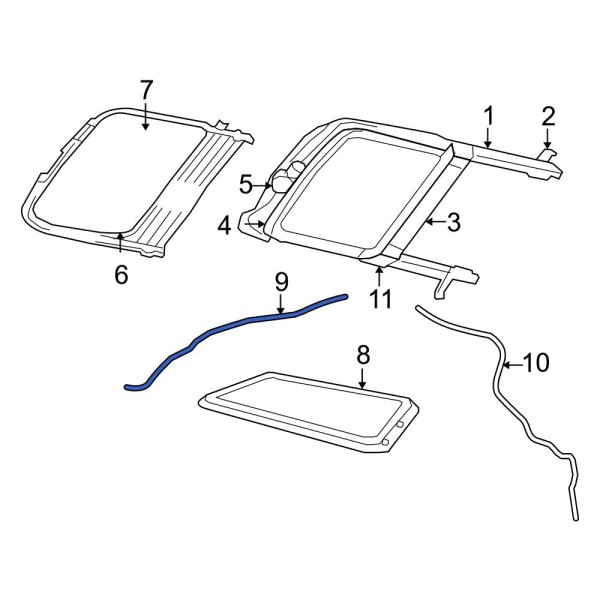Jeep OE 5115794AE Front Left Sunroof Drain Hose