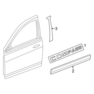 Jeep OE - Front Door - Exterior Trim