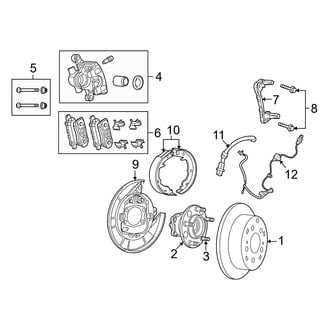 Jeep OE - Rear Suspension - Brake Components (4WD)