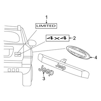 Jeep OE - Lift Gate - Exterior Trim