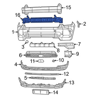Jeep OE - Front Upper Bumper Impact Absorber