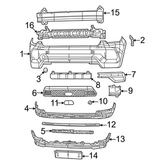 Jeep OE - Front Bumper & Grille - Bumper & Components