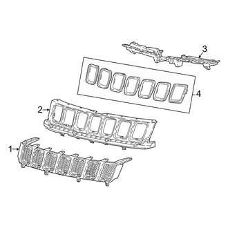 Jeep OE - Front Bumper & Grille - Grille & Components