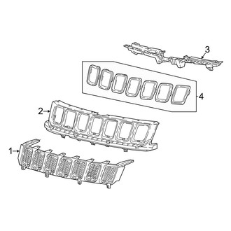 Jeep OE - Front Bumper & Grille - Grille & Components (Trailhawk)