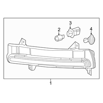 Jeep OE - Front Lamps - Park & Signal Lamps (Latitude / Limited / Sport / Trailhawk MP Body Code)