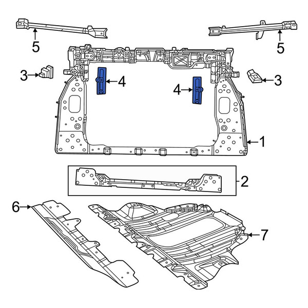 Jeep OE 68244424AA - Right Radiator Support Panel Brace
