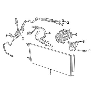 Jeep OE - Air Conditioner & Heater - Condenser, Compressor & Lines