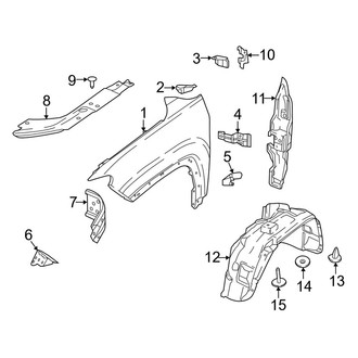 Jeep OE - Fender & Components (Latitude / Limited / Sport / Trailhawk MP Body Code)