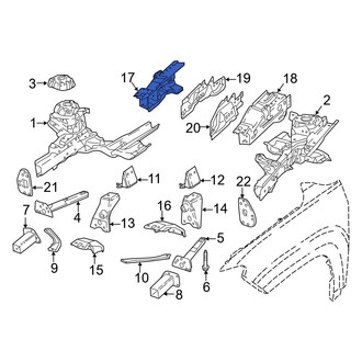 Jeep OE - Front Right Fender Rail