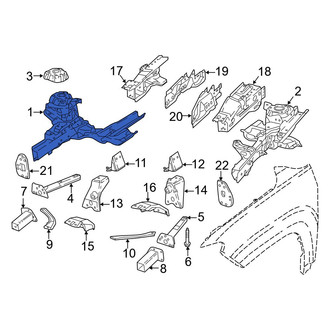 Jeep OE - Front Right Fender Apron Assembly