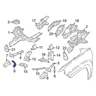 Jeep OE - Right Radiator Support Bracket