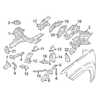 Jeep OE - Fender - Structural Components & Rails