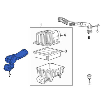 Jeep OE - Rear Engine Air Intake Hose