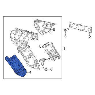 Jeep OE - Rear Upper Exhaust Manifold Heat Shield