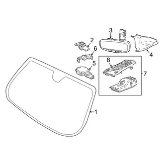 Jeep OE - Windshield - Glass (Latitude / Limited / Sport / Trailhawk MP Body Code)