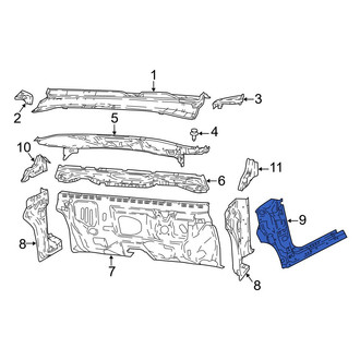 Jeep OE - Front Left Door Hinge Reinforcement