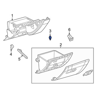 Jeep OE - Front Outer Glove Box Door Bumper