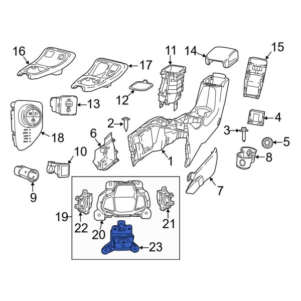 Jeep OE 6ZM50DX8AB Electronic Parking Brake Control Switch