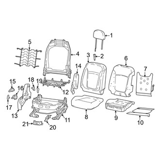 Jeep OE - Seats & Tracks - Passenger Seat Components (W/O Power), (MP Body Code)