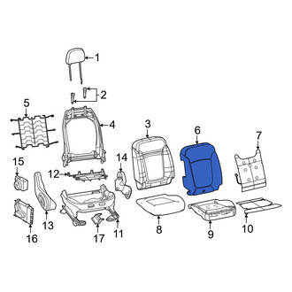 Jeep OE - Front Right Seat Back Cushion