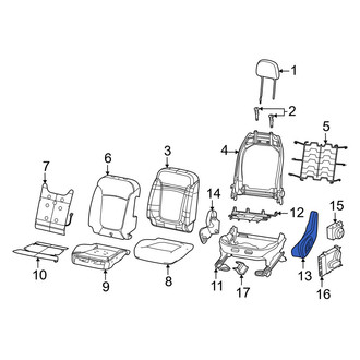 Jeep OE - Front Left Outer Seat Frame Trim Panel