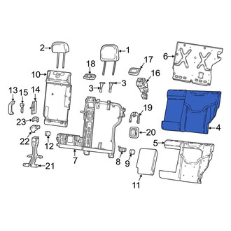 Jeep OE - Rear Left Seat Back Cushion Cover