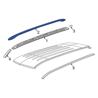 Jeep OE - Left Roof Luggage Carrier Side Rail