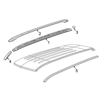 Jeep OE - Roof - Exterior Trim (W/O Sunroof), (MP Body Code)