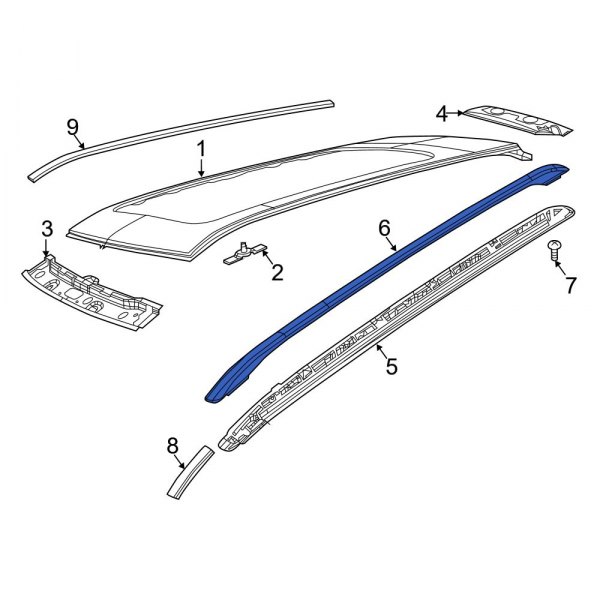 Roof Luggage Carrier Side Rail