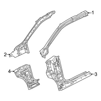 Jeep OE - Pillars, Rocker & Floor - Hinge Pillar (MP Body Code)