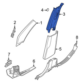 Jeep OE - Right Lower Door Pillar Post Trim Set