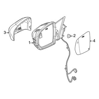 Jeep OE - Front Door - Outside Mirrors (Latitude / Limited / Sport / Trailhawk MP Body Code)
