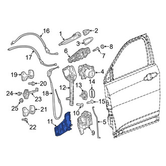 Jeep OE - Left Door Latch Bracket