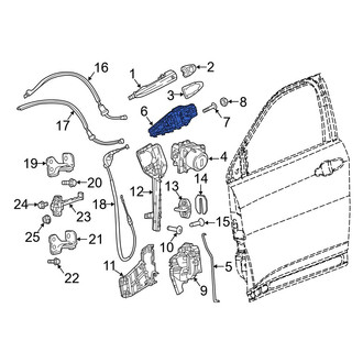 Jeep OE - Front Left Outer Exterior Door Handle Base