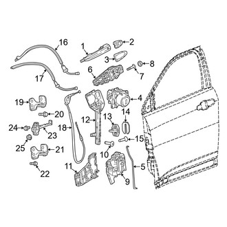 Jeep OE - Front Door - Lock & Hardware (Latitude / Limited / Sport / Trailhawk MP Body Code)